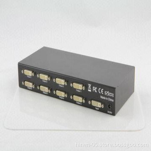8-port DVI Splitter, Supports Highest Video Resolution 1,080P